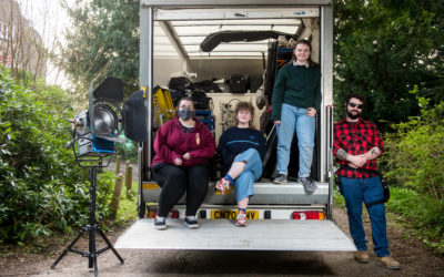 UWTSD Students enjoy work experience on the set of ‘Yr Amgueddfa’ (‘The Museum’).