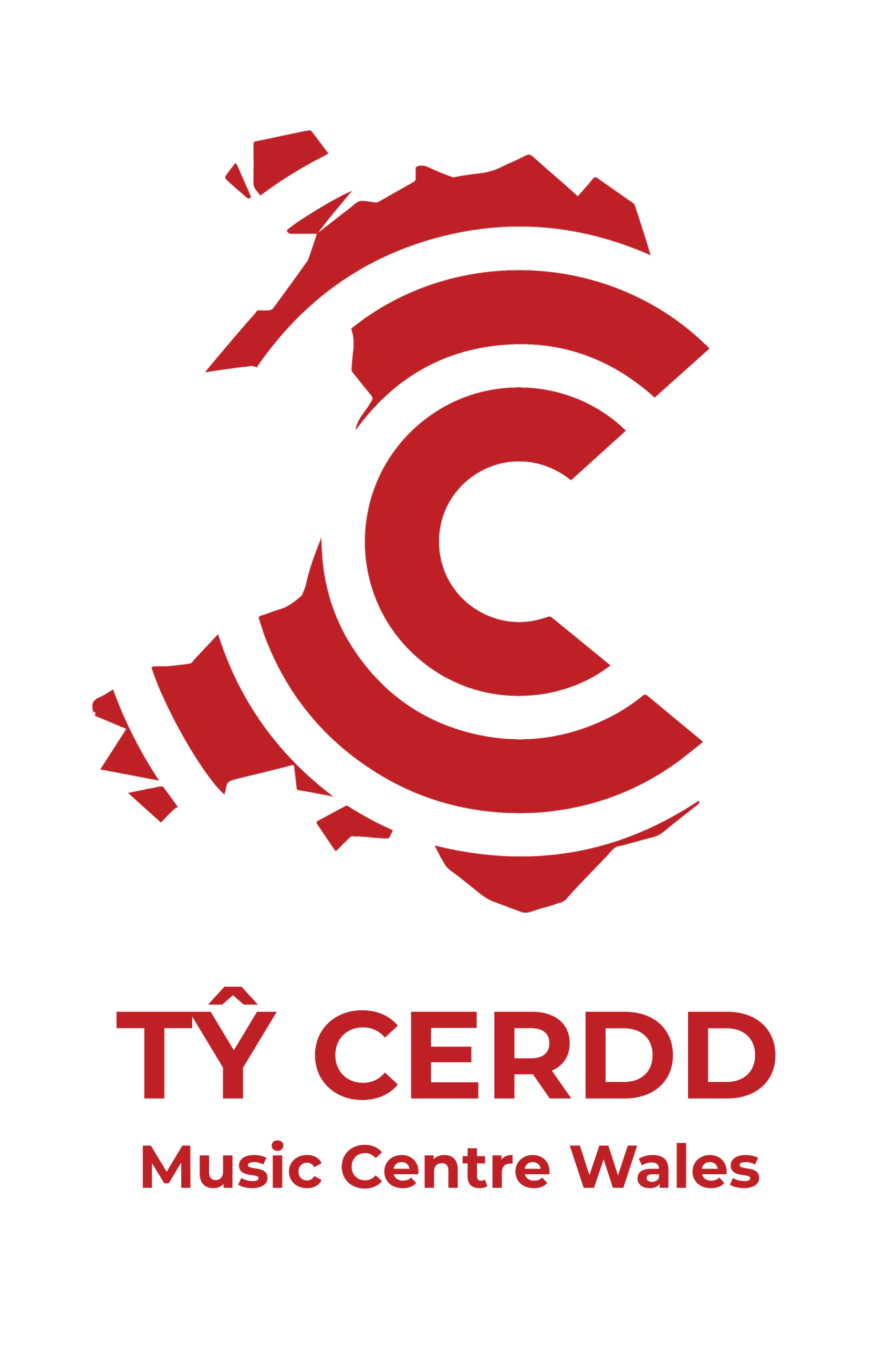 Ty Cerdd logo portrait red